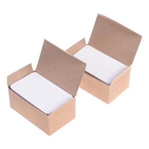 bluecell 200pcs white color paper message business gift card word card 3.5 x 2 inches (white)