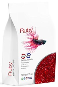 pisces ruby red betta jewels for siamese fighting fish, betta fish, goldfish, guppies, 17.6 ounce