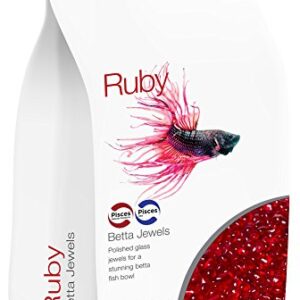 Pisces Ruby Red Betta Jewels for Siamese Fighting Fish, Betta Fish, Goldfish, Guppies, 17.6 Ounce