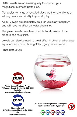 Pisces Ruby Red Betta Jewels for Siamese Fighting Fish, Betta Fish, Goldfish, Guppies, 17.6 Ounce