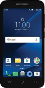 at&t prepaid alcatel idealxcite 6030b 5" android 7.0 smartphone cell phone, 8gb, black