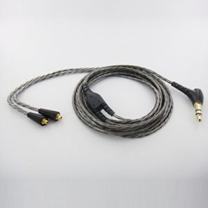 TENNMAK MMCX Detachable Cable for TENNMAK PRO Piano Trio & Other MMCX Earphones- Transparent Black (no mic)