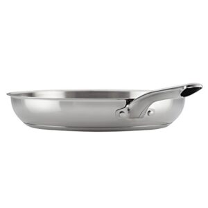 Ayesha Curry Home Collection Stainless Steel Frying Pan / Fry Pan / Skillet - 12.5 Inch, Silver