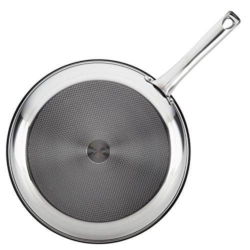 Ayesha Curry Home Collection Stainless Steel Frying Pan / Fry Pan / Skillet - 12.5 Inch, Silver