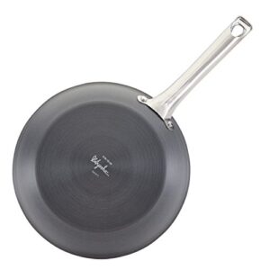 Ayesha Curry Home Collection Hard Anodized Nonstick Frying Pan / Fry Pan / Hard Anodized Skillet Set - 9.25 Inch and 11.5 Inch, Gray