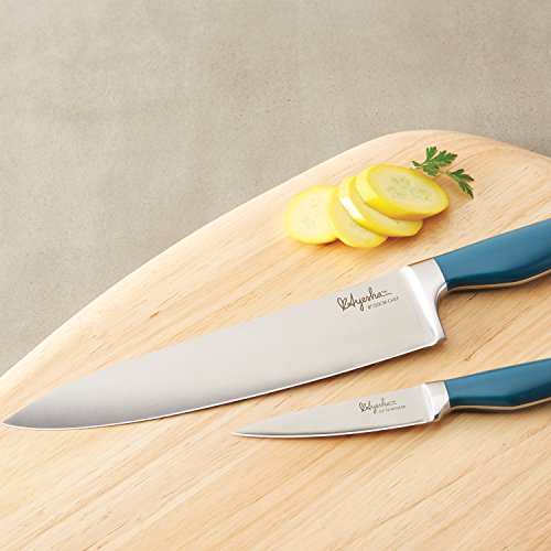 Ayesha Curry Japanese 2 Piece Cooking Knife Set, Twilight Teal