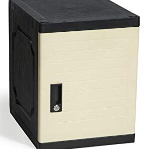 Jink Locker, Lockable Storage Cabinet 19" with Keys | Great for Kids, Home, School, Office or Outdoor | Toy Box, Footlocker, Bedside Dresser/Nightstand, Sports or Gym (White)