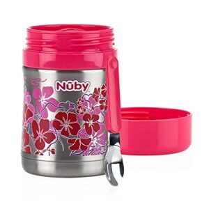 nuby stainless steel thermos, pink