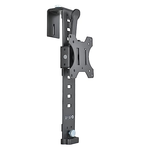 VIVO Black Office Cubicle Bracket VESA Monitor Mount Stand Hanger Attachment, Adjustable Clamp for 17 to 32 inch Screens, Mount-CUB1