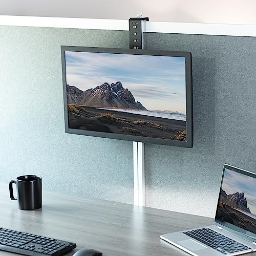 VIVO Black Office Cubicle Bracket VESA Monitor Mount Stand Hanger Attachment, Adjustable Clamp for 17 to 32 inch Screens, Mount-CUB1