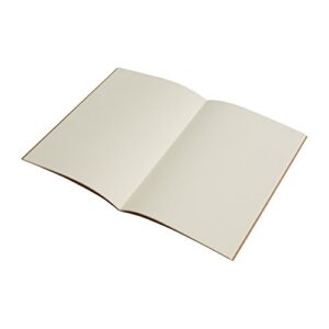 Travel Journal Set With 6 Notebook Journals for Travelers - Kraft Brown Soft Cover - 5.5” x 8.25” - 60 Blank Pages/ 30 Sheets