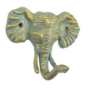 Handcrafted Model Ships Antique Seaworn Bronze Cast Iron Elephant Hook 5" - Iron Wall Hook - Decorative