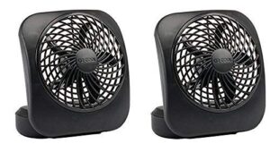 o2cool fd05004blk 5" black 2 speed battery operated camping fans - quantity 22
