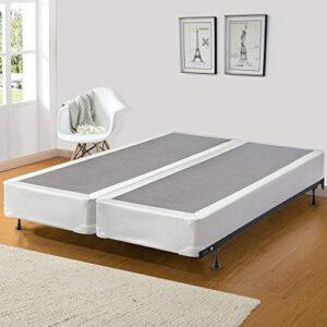 continental mattress 4" split wood traditional box spring/foundation for mattress, king, white