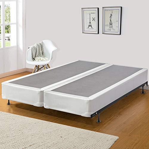 Continental Mattress 4" Split Wood Traditional Box Spring/Foundation for Mattress, King, White