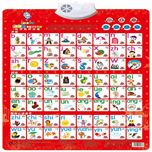 Wall Chart,NACOLA Baby Early Education Audio Digital Learning Chart Preschool Toy, Sound Toys for Kids-Pinyin