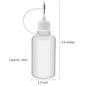 Bantoye 10 Pcs Needle Tip Glue Bottle Applicator DIY Quilling Tool Precision Tip Glue Plastic Liquid Dropper Bottles (30 ml)