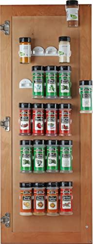 Spice Rack 36 Spice Gripper- Spice Racks Strips Cabinet Cabinet Door - Use Spice Clips for Spice Organizer - Stick or Screw Spice Storage Spice Clips