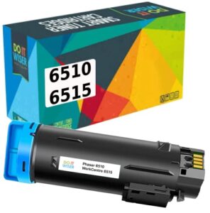 do it wiser compatible toner cartridge replacement for xerox phaser 6510 6510dn 6510dni, xerox workcentre 6515 6515dn 6515dni 106r03477 (cyan - high yield)