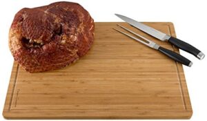 extra large cutting board- thick chopping and serving board with juice groove 20 x 14 x .75 by classic cuisine
