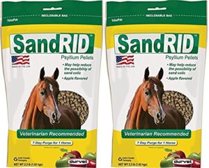 (2 pack) equine sandrid psyllium pellets value pack for equine, 2.3 lb