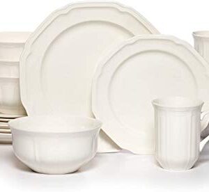 Mikasa Antique White 16-Piece Dinnerware Set, Service for 4