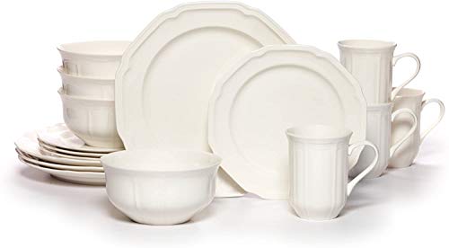 Mikasa Antique White 16-Piece Dinnerware Set, Service for 4