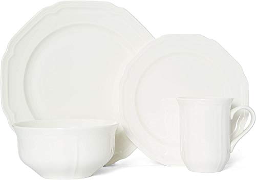 Mikasa Antique White 16-Piece Dinnerware Set, Service for 4