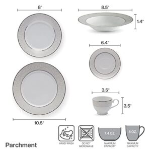 Mikasa 5224232 40-Piece Dinnerware Set, Parchment