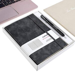 joynote ruled notebooks journal, a5 classic softcover notebook with pen holder, thick paper gray soft cover journal, 96 sheets/192 pages, 5.75 x 8.25 inches