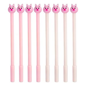 gootrades 8 pack cute pig writing gel ink pen for office school student,0.38 mm tip