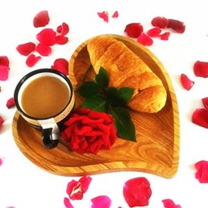 Wooden Serving Tray Plate - Heart Shape - Best Romantic Idea For Everyone You Love - Unique and Handmade - Great Surprise For Valentine Day - Made by SPL Woodcraft Ukraine