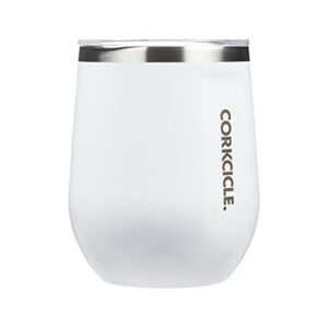 corkcicle insulated bottle, stainless steel, gloss white, 35,5 cl