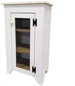 sawdust city jelly cupboard with screen door (old cottage white)