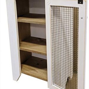 Sawdust City Jelly Cupboard with Screen Door (Old Cottage White)