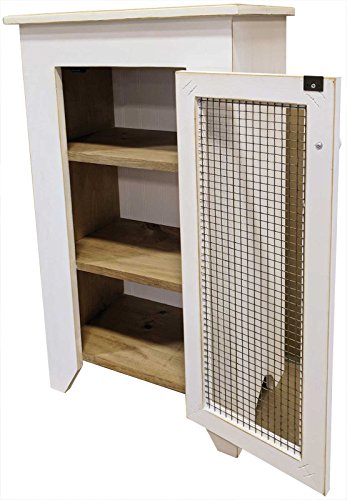 Sawdust City Jelly Cupboard with Screen Door (Old Cottage White)