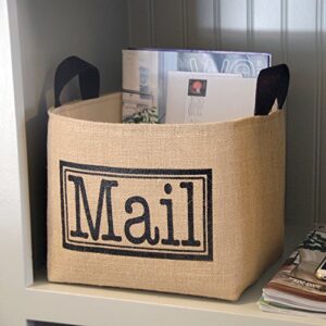 mail burlap storage basket