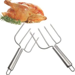 Thanksgiving Turkey Lifter Serving Set, Roaster Poultry Forks,Set of 2 by i Kito