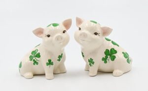 cosmos gifts 20789 shamrock pigs salt and pepper shakers