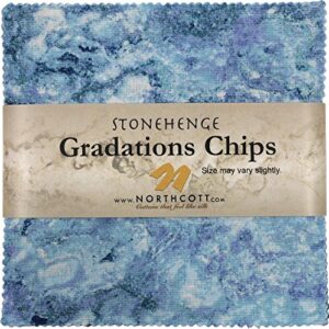 stonehenge gradations mystic midnight stone chips 42 5-inch squares charm pack northcott