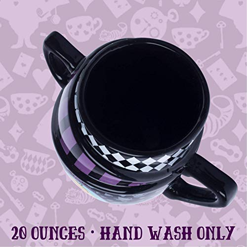 Silver Buffalo Disney's Alice in Wonderland Stacked Teacup Sculpted Ceramic Coffee Mug, 20 Ounces