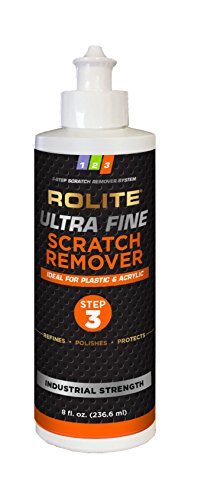 Rolite Ultra Fine Scratch Remover (8 fl. oz.) for Plastic & Acrylic Surfaces Including Marine Strataglass & Eisenglass, Headlights, Aquariums