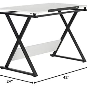 Studio Designs Modern Axiom Artists Drawing Table - Charcoal and White