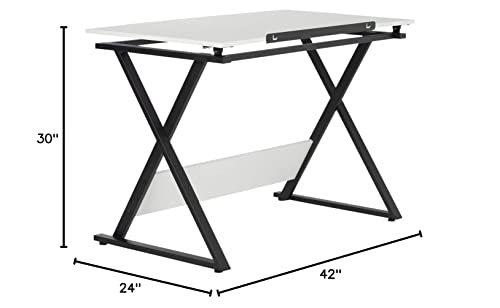 Studio Designs Modern Axiom Artists Drawing Table - Charcoal and White