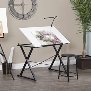 Studio Designs Modern Axiom Artists Drawing Table - Charcoal and White