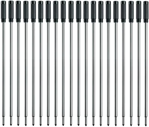 MengRan 4.5'' Cross Compatible Ballpoint Pen Refills, Medium Point Pen Refill -Black Ink Pen Refills.Pack of (20)