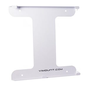 ViMount Wall Mount Metal Holder Compatible with Playstation 4 PS4 Pro Version with 2X Controllers Wall Mount in White Color