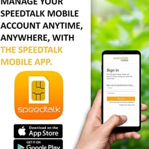 SpeedTalk Mobile $5 Prepaid Wireless Pay Go Plan for SmartPhones & Cellphones | 5G 4G LTE | 2¢ Talk, Text, Data |Triple Cut (Mini,Micro,Nano)GSM Sim Card | No Contract No Credit Check | 30 Day Service