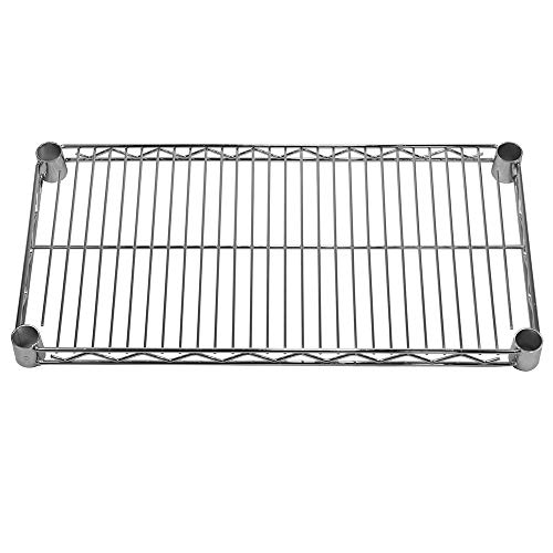 Shelving Inc. 12" d x 24" w Chrome Wire Shelving with 3 Tier Shelves, Weight Capacity 800lbs Per Shelf