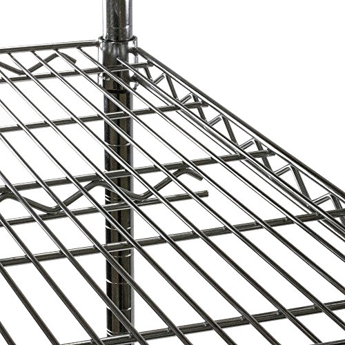 Shelving Inc. 24" d x 60" w x 72" h Chrome Wire Shelving with 4 Tier Shelves, Weight Capacity 500lbs Per Shelf